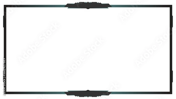 Obraz Stream overlay webcam border panel template
