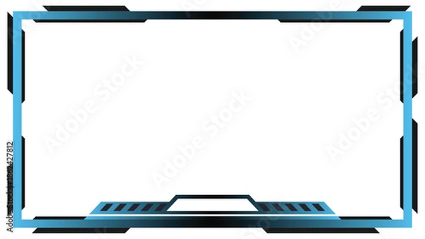 Obraz Stream overlay webcam border panel template