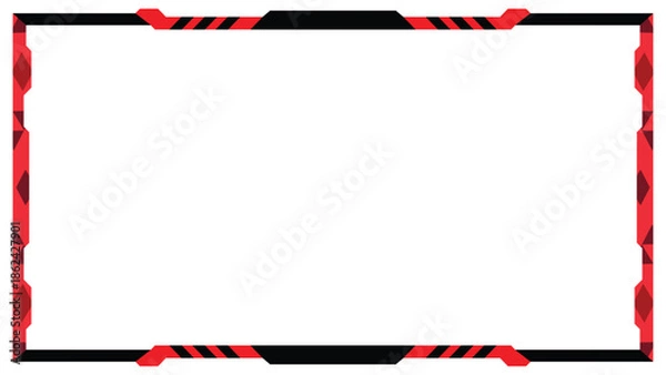 Obraz Stream overlay webcam border panel template