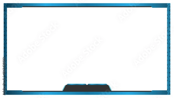 Obraz Stream overlay webcam border panel template