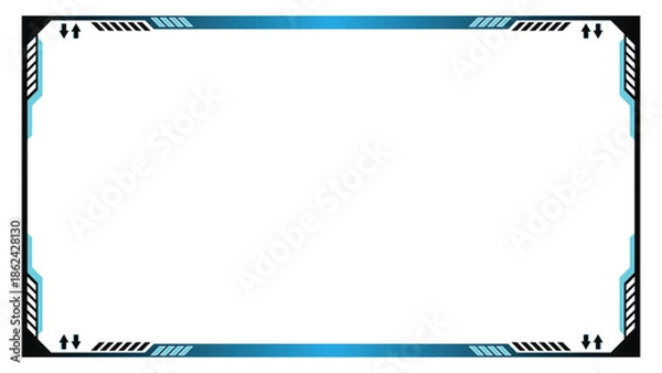 Obraz Stream overlay webcam border panel template