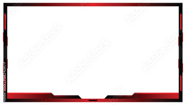 Obraz Stream overlay webcam border panel template