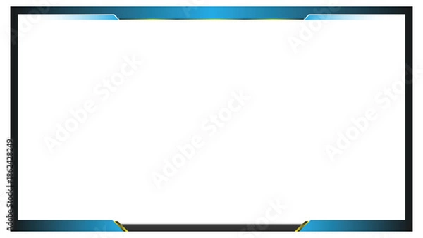 Obraz Stream overlay webcam border panel template