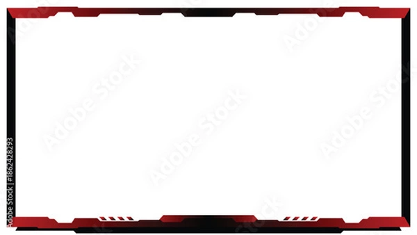 Obraz Stream overlay webcam border panel template