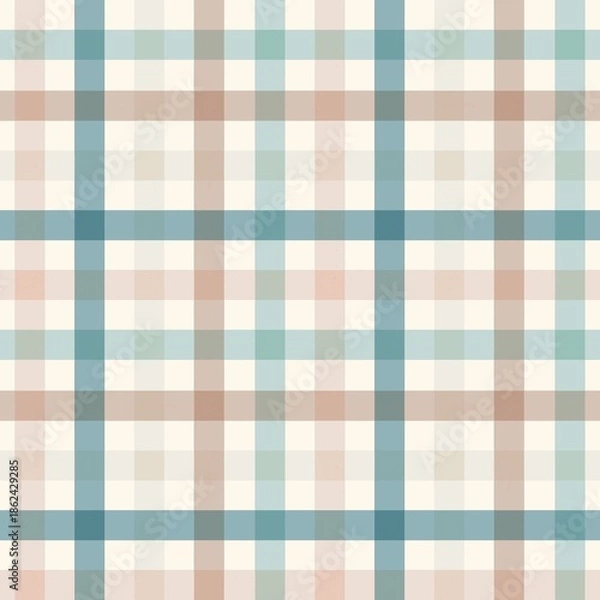 Obraz Seamless Plaid Pattern in Soft Pastel Colors.