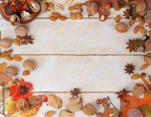 Fototapeta ナッツのフレーム