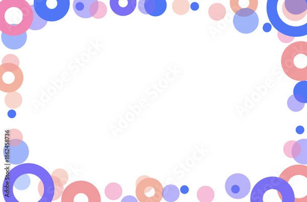 Obraz Colorful Circles Border Abstract Background Frame Design