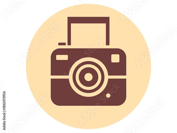 Obraz Camera icon. Wedding vector icon. Flat vector illustration.