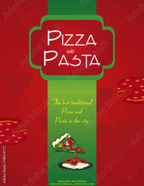 Obraz pizza menu design