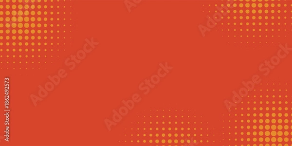 Obraz Dots halftone orange color pattern gradient texture with technology digital background