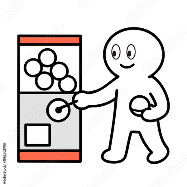 Obraz ガチャをやる棒人間