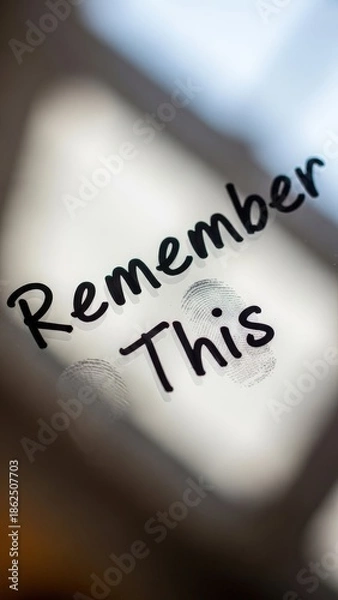 Fototapeta Reminder Note on Fridge with Message.