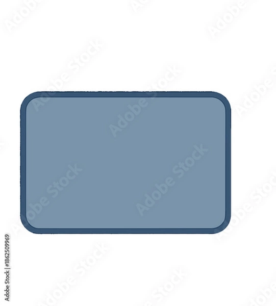 Obraz Gray Rectangle with Rounded Corners.