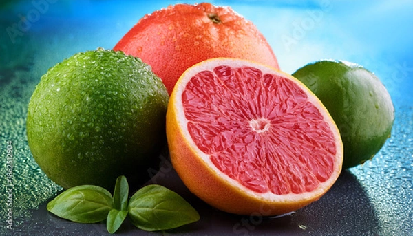 Obraz Lime And Grapefruit Flavor Combination