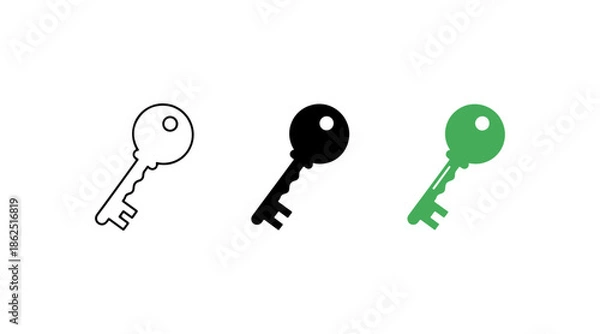 Fototapeta Three different keys