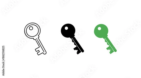 Fototapeta Three different keys