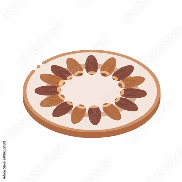 Obraz dates on plate