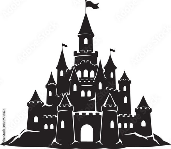 Obraz Medieval castle illustration