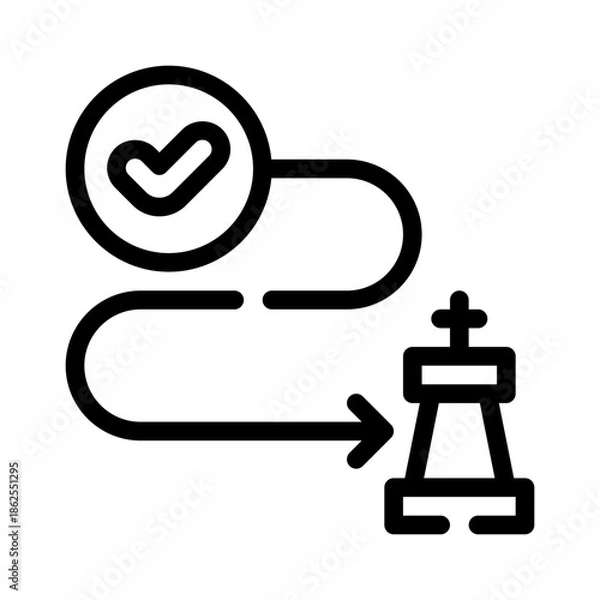 Fototapeta roadmap line icon