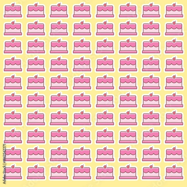 Fototapeta seamless pattern with cake