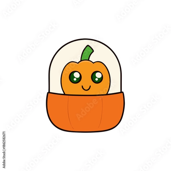 Obraz funny cartoon pumpkin