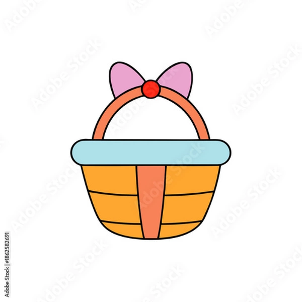 Obraz basket with easter eggs