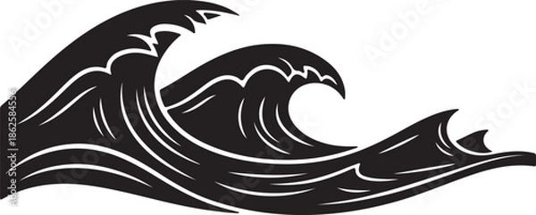 Obraz large ocean wave crashing