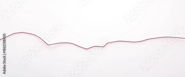 Fototapeta A continuous, broken, wavy line drawn with dashes,  separator,   border