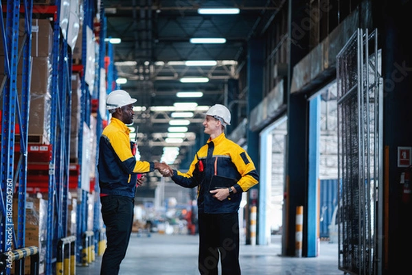 Obraz Warehouse Teamwork and Partnership