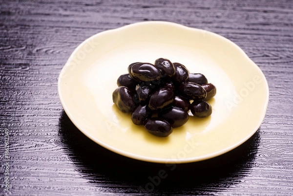 Fototapeta 黒豆、おせち、丹波黒豆、黒い食べ物、おせち料理