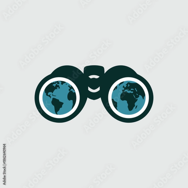 Obraz binoculars and earth
