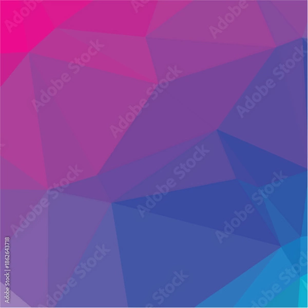 Fototapeta Multicolor abstract geometric pattern. Low poly design. Vector illustration
