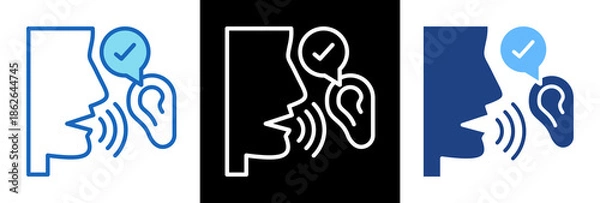 Obraz Active Listening triplestyle icon