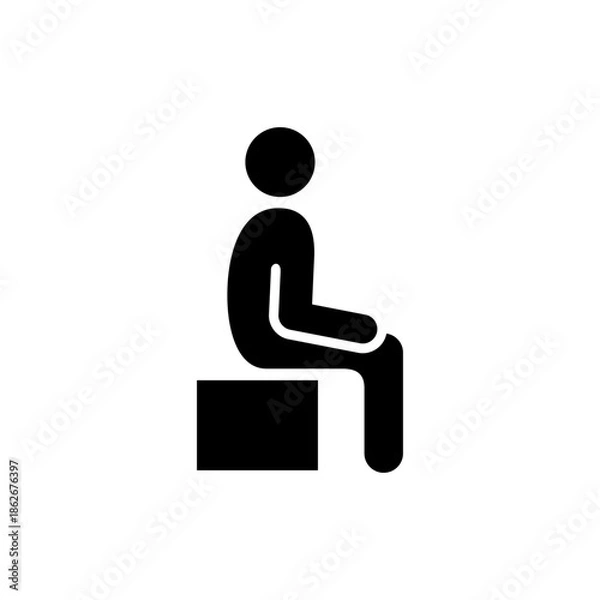 Fototapeta 座っている人のアイコン