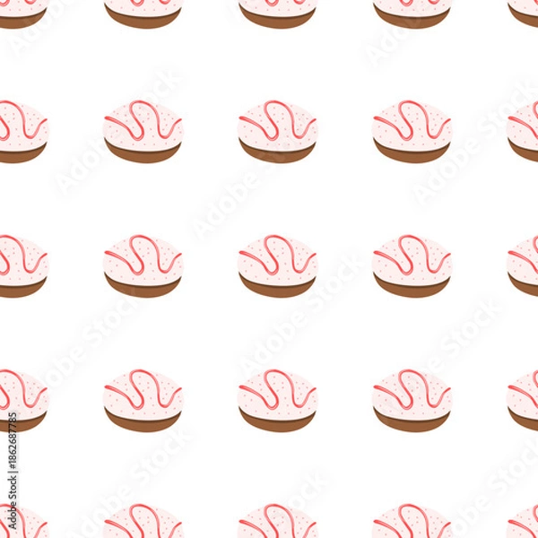 Obraz cake and bread seamless pattern