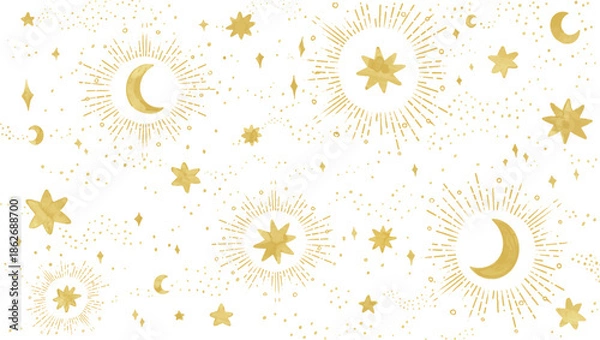 Obraz Moon and Star Design Pattern Islamic Decorative Art