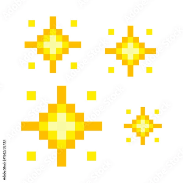 Fototapeta Pixel Sparkles Icon