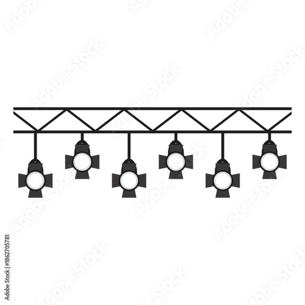 Fototapeta Stage Spotlight Lights Icon