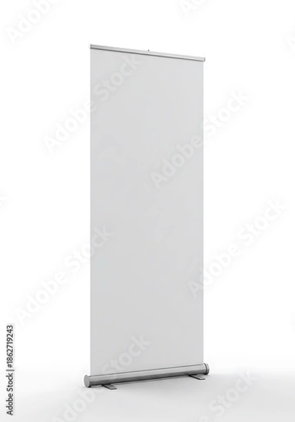 Obraz Clean Retractable Banner Mockup: 3D Render