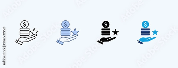 Obraz Benefit Multiple Icon Illustration Vector