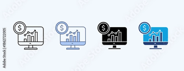 Obraz Trading Multiple Icon Illustration Vector