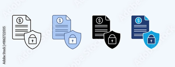 Obraz Securities Multiple Icon Illustration Vector