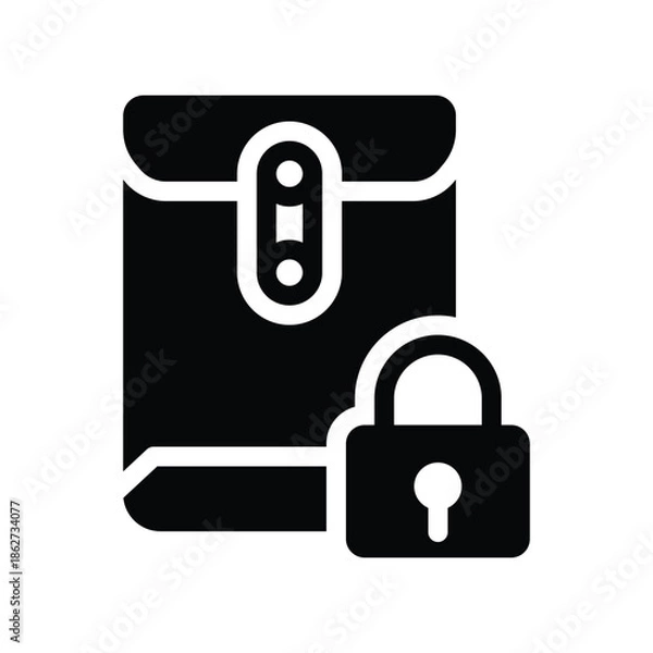 Obraz confidential glyph icon illustration vector graphic.eps