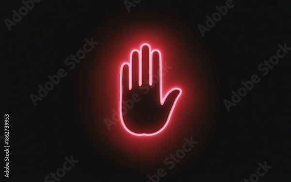 Obraz Neon stop sign