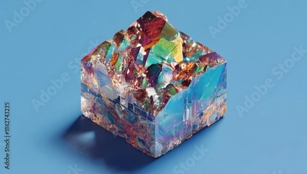Obraz Colorful crystal cube
