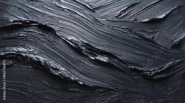 Obraz Black and White Paint Pattern Texture