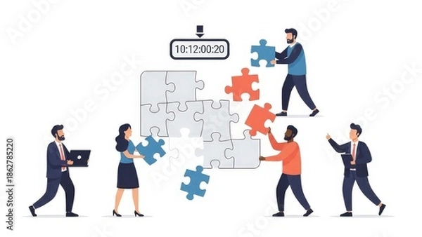 Obraz Teamwork and Collaboration Concept Illustration.