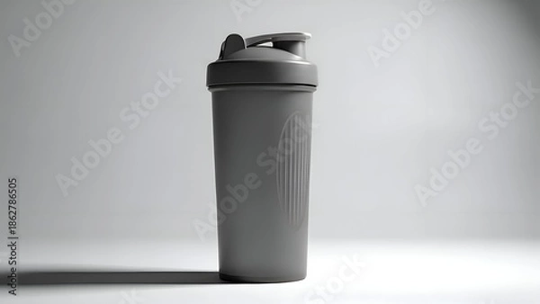 Obraz Reusable Plastic Shaker Bottle with Lid.