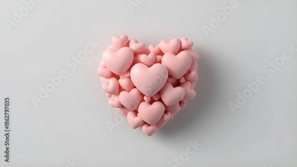 Obraz 3D pink heart 
