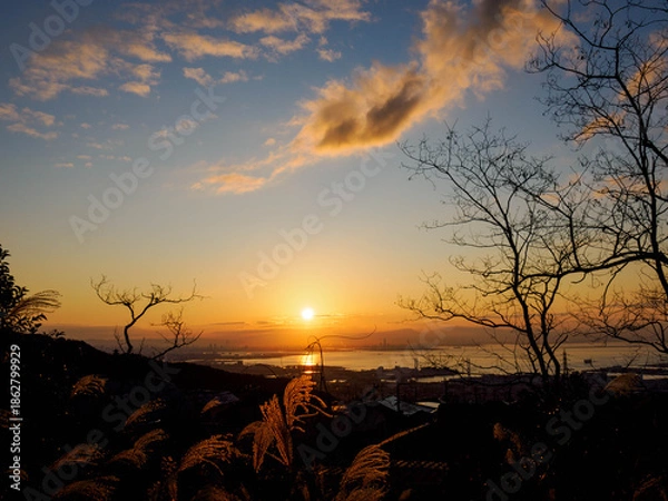 Obraz 神戸渦森台展望公演からの夜明け
